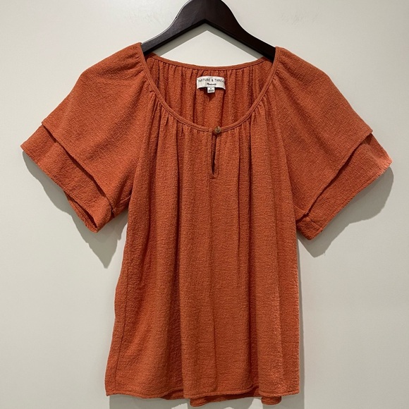 Madewell Tops - Madewell Terracotta Blouse Oversided Small